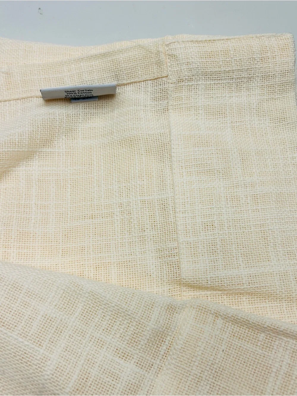 NWOT QUINCE Set Of 2 48x86 Cotton Sheer Curtains Ivory 0116